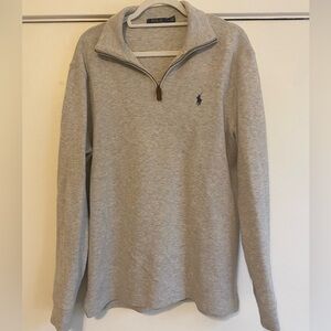 Ralph Lauren Polo Men's Quarter Zip Sweater Grey